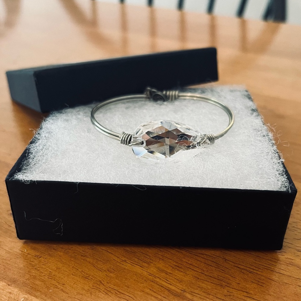 Luca + Dani clear teardrop crystal bangle bracelet, NWOT